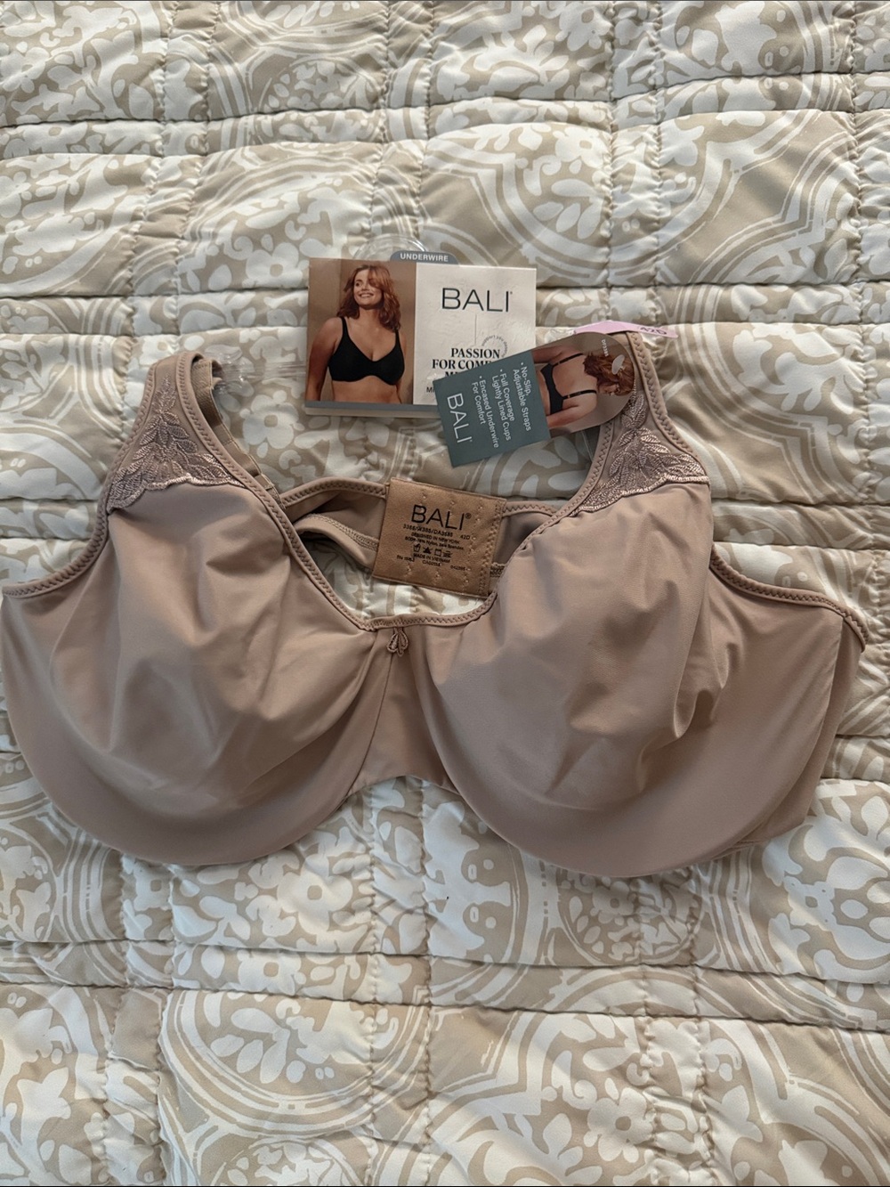 Bali Beige Full Coverage Underwire Bra